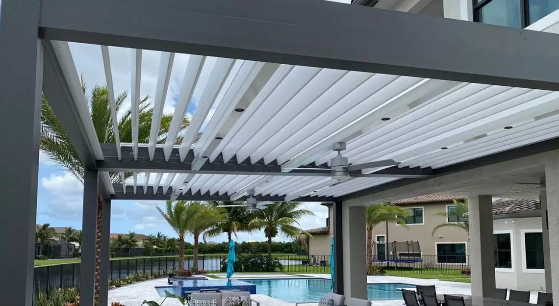 Louvered Pergola Roof Adjustable & Stylish Solutions by Dcent Roof