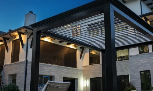 louvered pergola roof