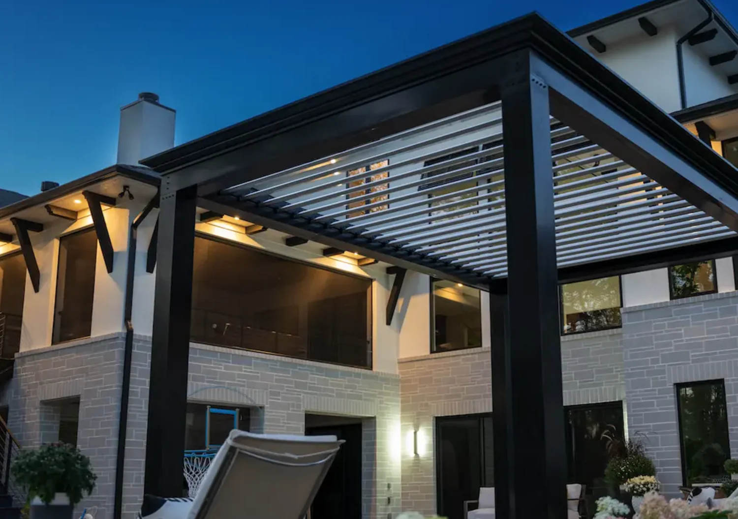 louvered pergola roof